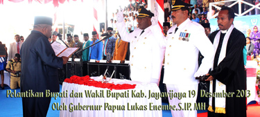 Gubernur Lantik Bupati dan Wakil Bupati Jawawijaya 