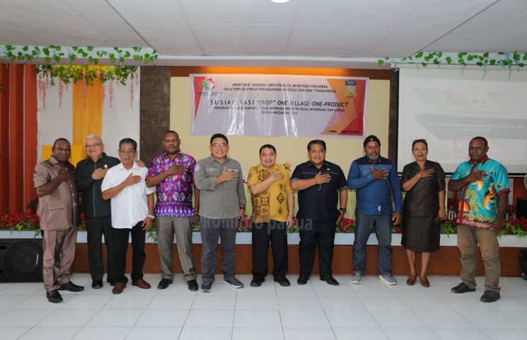 Dinas Perindagkop, UMKM dan Tenaga Kerja Gelar Sosialisasi OVOV di Sarmi