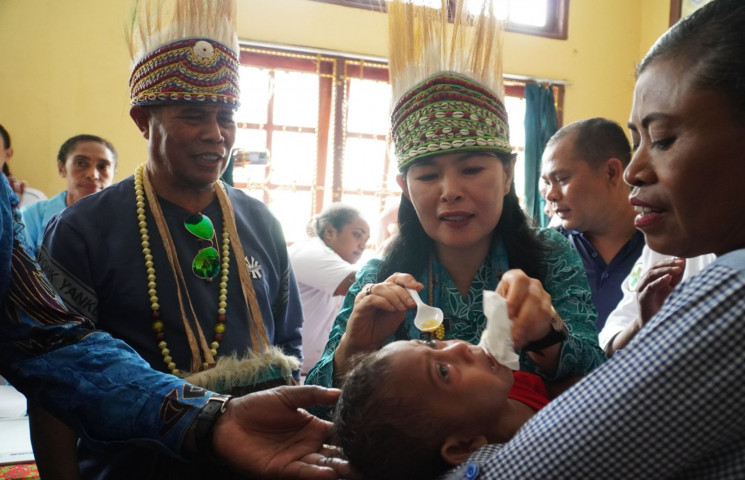Kunker ke Waropen, Pj Ketua PKK Papua Sudah Salurkan 1.200 PHBS untuk Percepat Penurunan Stunting 