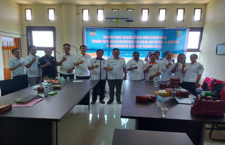 Monev Dan Sosialisasi Implementasi TTE Pada Sistem Aplikasi e-Office Di Kabupaten Keerom