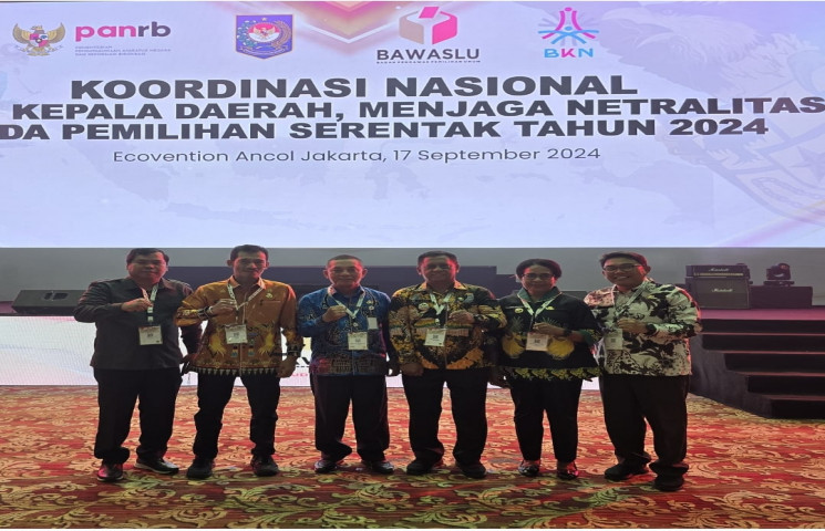 Hadiri Kornas Kada Menjaga Netralitas ASN, Pj Gubernur Limbong : Kita Tegak Lurus Pada Aturan