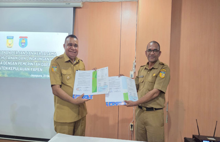 Pemprov Papua dan Pemkab Yapen Kerja Sama Dalam Rangka Pemanfaatan Hutan untuk Kelistrikan