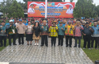 Pj Gubernur Limbong Pimpin Apel Gabungan di Kantor Bupati Biak